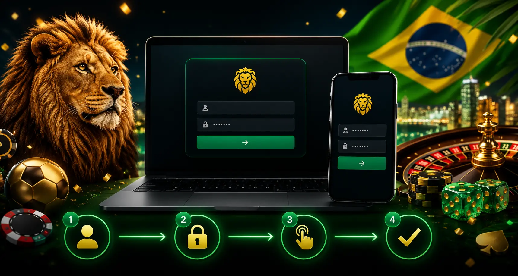 Tela de acesso da Leon Brasil em um celular